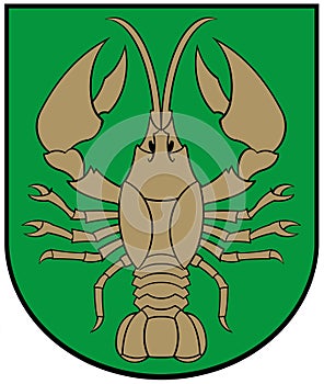Coat of arms of the city of ÃÂ venÃÂioneliai. Lithuania photo